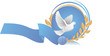 Vignette with dove of peace