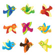 Colorful Vector Spring Birds Colorful Vector Spring Birds