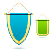 Set of pennants. Vector illustration.