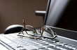 Notebook, mouse, glasses Notebook, mouse, glasses