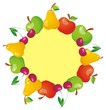 Frame with fruits