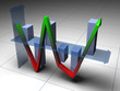 Up and down business chart that finally up