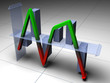 Up and down business chart that finally down