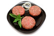 Raw Hamburger Patties