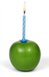 Apfel mit Kerze