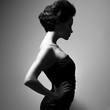 Elegant lady with stylish hairstyle