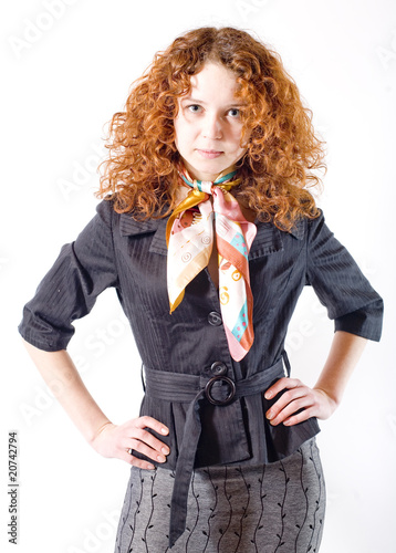foulard et sa propriétaire rousse et russe foulard et sa propriétaire rousse et russe