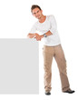Man with a banner
