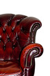 Red leather armchair