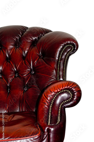 Photo: Red leather armchair Red leather armchair