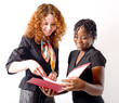 femmes actives consultent un dossier