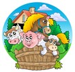 Group of country animals