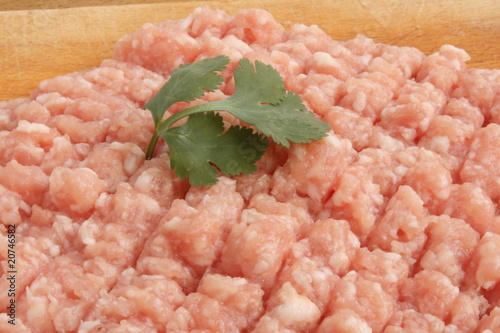 Photo: Minced meat and coriander Minced meat and coriander