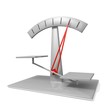 Modern scale on white background. 3d render Modern scale on white background. 3d render