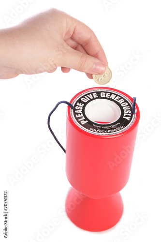 Photo: Giving to charity Giving to charity