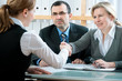 handshake while job interviewing