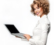 woman with laptop