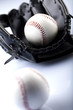 Baseball glove and ball