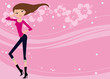 girl and flower