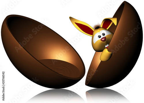 Uovo Cioccolato con Coniglio-Chocolate Egg and Rabbit-2