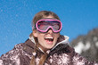 Happy girl on winter  vacation