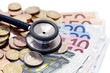 Stéthoscope et euros Stéthoscope et euros