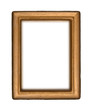 Vintage Gold Frame on White Background