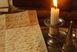Candle and letter