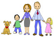 Familie, Vater, Mutter, Sohn, Tochter, Hund