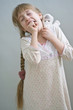 girl in a nightgown