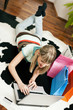 woman shopping online via Internet from home