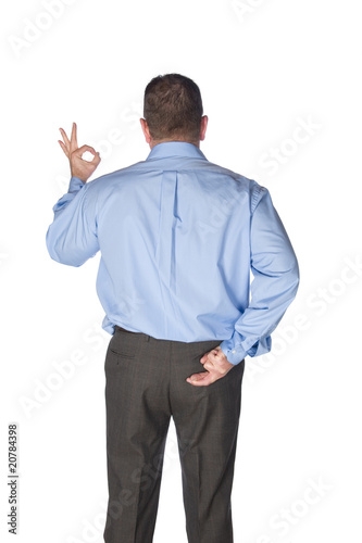 Photo: Man giving hand signals Man giving hand signals