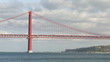 Large bridge in Lisbon time lapse