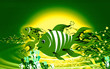 Illustration of red and yellow fishes Illustration of red and yellow fishes