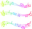 musical swirl of notes musical swirl of notes