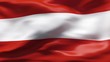 Creased Austria flag in wind with seams and wrinkle Creased Austria flag in wind with seams and wrinkle