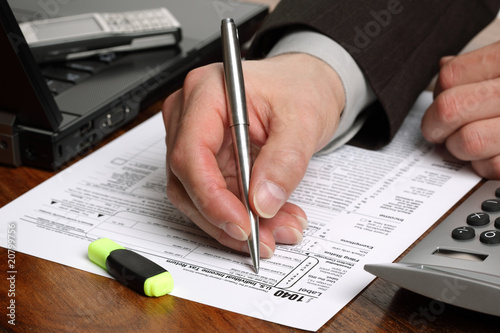 Photo: Income tax form Income tax form