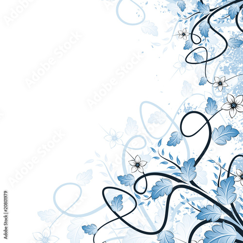 Vector grunge floral background