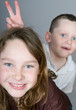 Brother teasing sister
