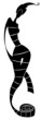 The abstract girl made of a centimetric tape The abstract girl made of a centimetric tape