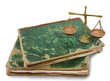 Vintage weighing instrument and old  books