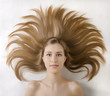 young girl portrait hairstyle around head