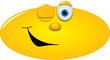 Smiley winking with one eye