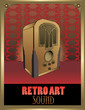 radiola retro en vector