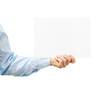 Pure white card in man's hand
