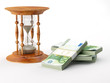 Hourglass with euro Hourglass with euro