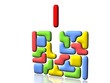 Juego del Tetris en 3D con piezas redondeadas Juego del Tetris en 3D con piezas redondeadas
