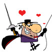 Masked Man Holding A Sword And Swinging
