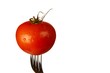 Ripe Tomato on a Fork