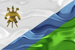 Flag of Lesotho wavy
